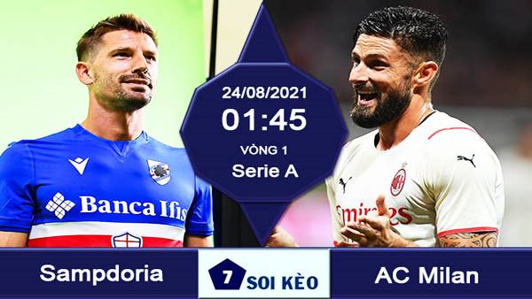 Video kết quả Sampdoria 0-1 AC Milan, vòng 1 giải VĐQG Italia