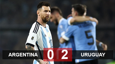 Kết quả Argentina 0-2 Uruguay: Thất bại đầu tiên của nhà ĐKVĐ