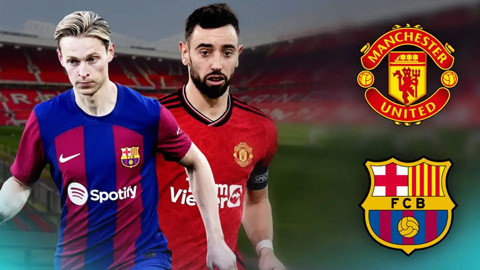 MU tính đổi Bruno Fernandes lấy Frenkie de Jong