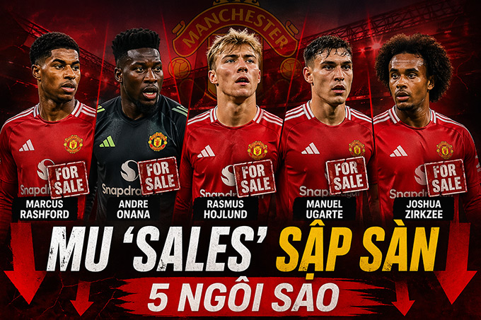 MU chấp nhận bán lỗ 5 ngôi sao trong Hè 2026