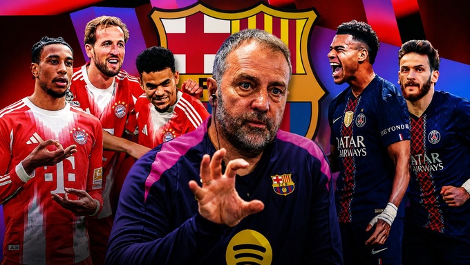 HLV Hansi Flick: ‘Barca ở chung mâm với PSG và Bayern Munich’