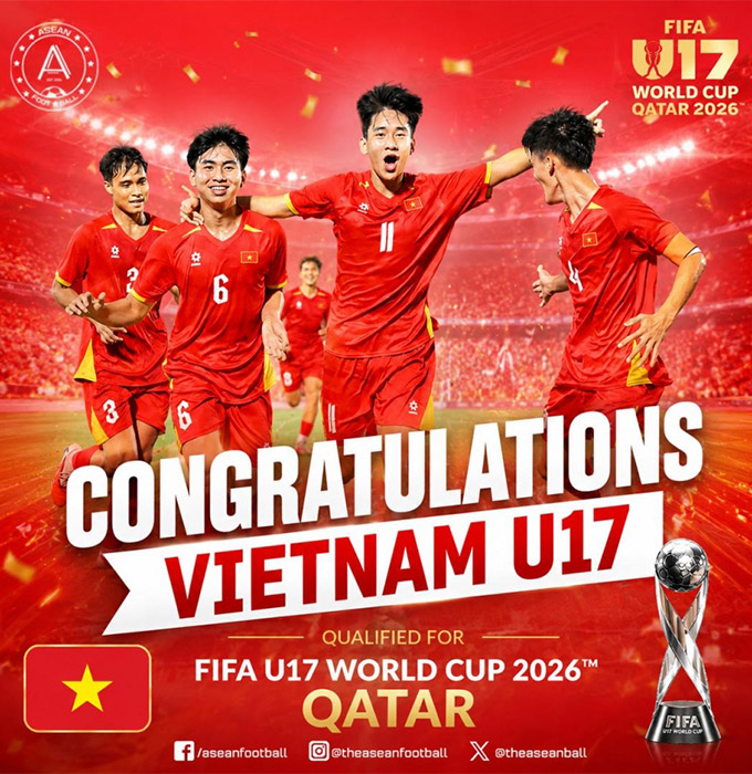 Giành vé tới World Cup, U17 Việt Nam được thưởng bao nhiêu?