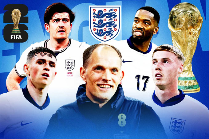 Danh sách ĐT Anh dự World Cup 2026: Maguire, Foden, Palmer và Alexander-Arnold bị loại