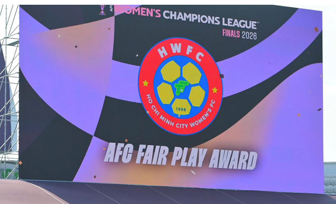 Đội nữ TP.HCM được vinh danh ở AFC Women’s Champions League 2025/26