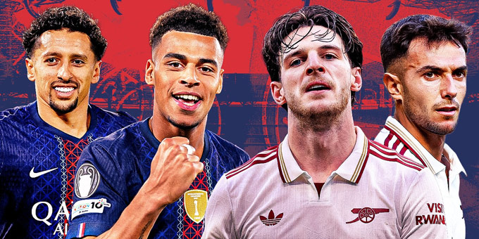 PSG xoay tua thoải mái, Arsenal kiệt sức: Thể lực có quyết định chung kết Champions League?