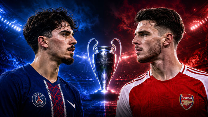 Vitinha vs Rice: Cuộc chiến trung tuyến định đoạt ngôi vương Champions League