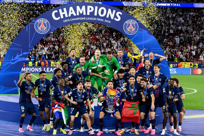 Đội hình tiêu biểu Champions League 2025/26: PSG áp đảo