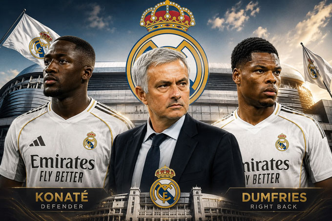 Real Madrid của Mourinho dần thành hình với Konate và Dumfries