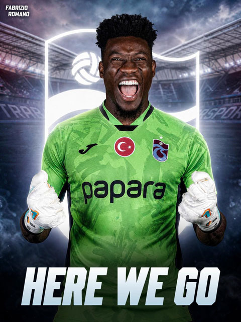 Andre Onana rời MU, tái gia nhập Trabzonspor