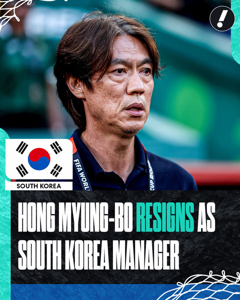 HLV Hong Myung-bo từ chức sau thất bại ê chề của Hàn Quốc tại World Cup 2026