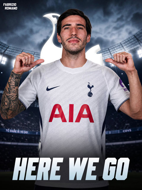 Tottenham chi 100 triệu bảng chiêu mộ Sandro Tonali