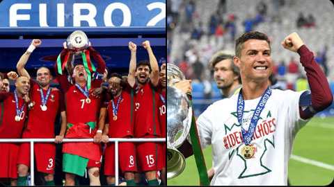 Cristiano Ronaldo đăng hình vô địch EURO 2016 sau thất bại ở World Cup