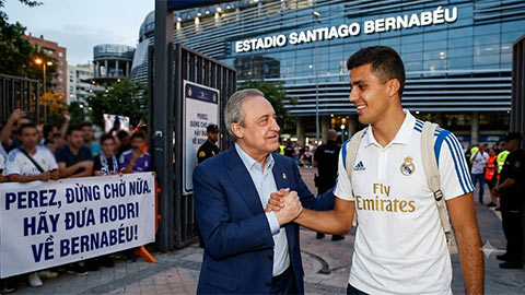 Perez còn chờ gì nữa, hãy đưa Rodri về Bernabeu