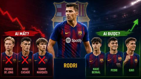 De Jong khóc, Gavi cười khi Rodri tới Barca