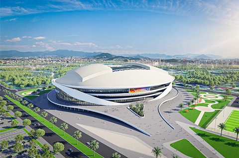 Chủ tịch FIFA thăm sân vận động 60.000 chỗ của Việt Nam